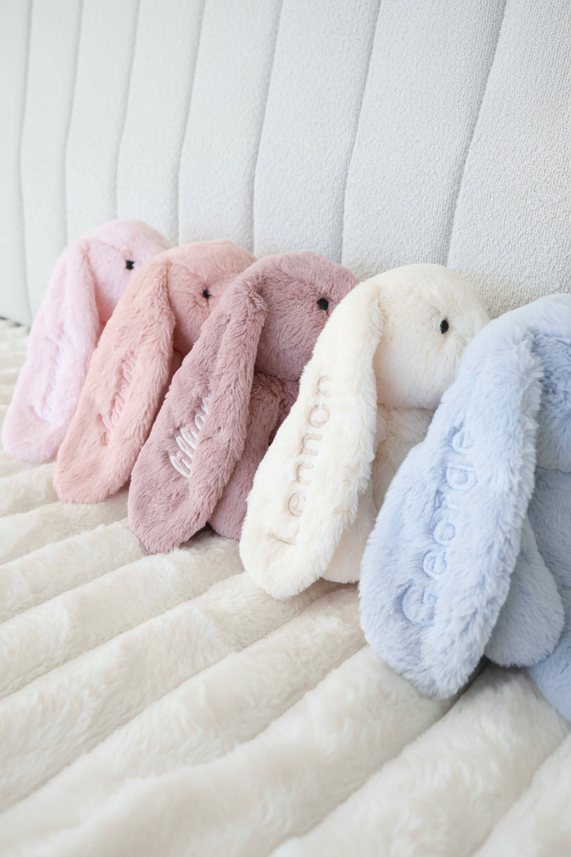 embroidered stuffed rabbit for kids 