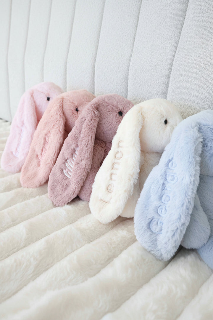 embroidered stuffed rabbit for kids 