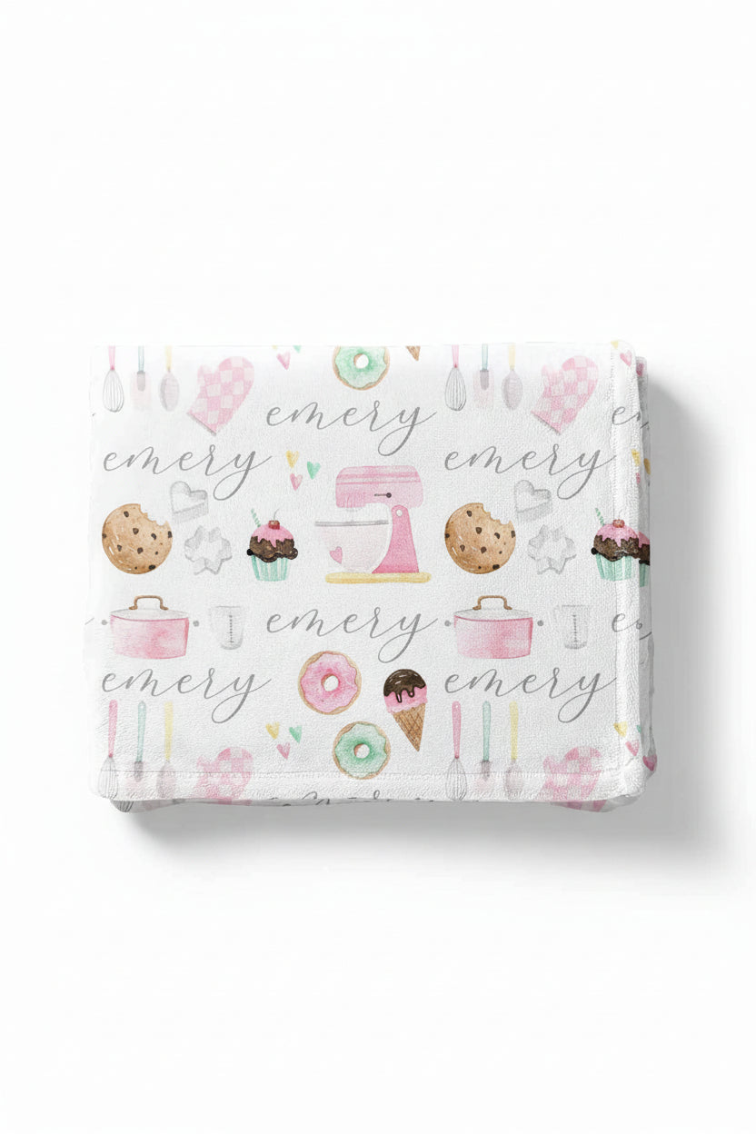 personalized toddler blanket bella's bake shop