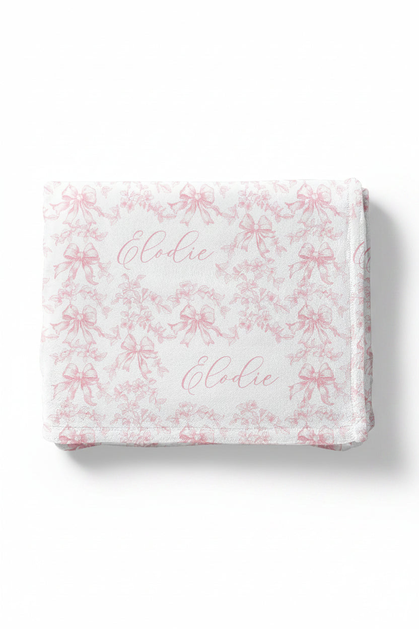 fancy frills personalized blanket for girls 