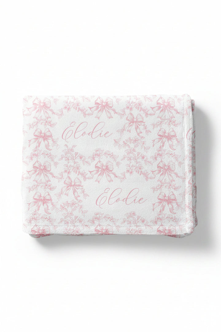 fancy frills personalized blanket for girls 