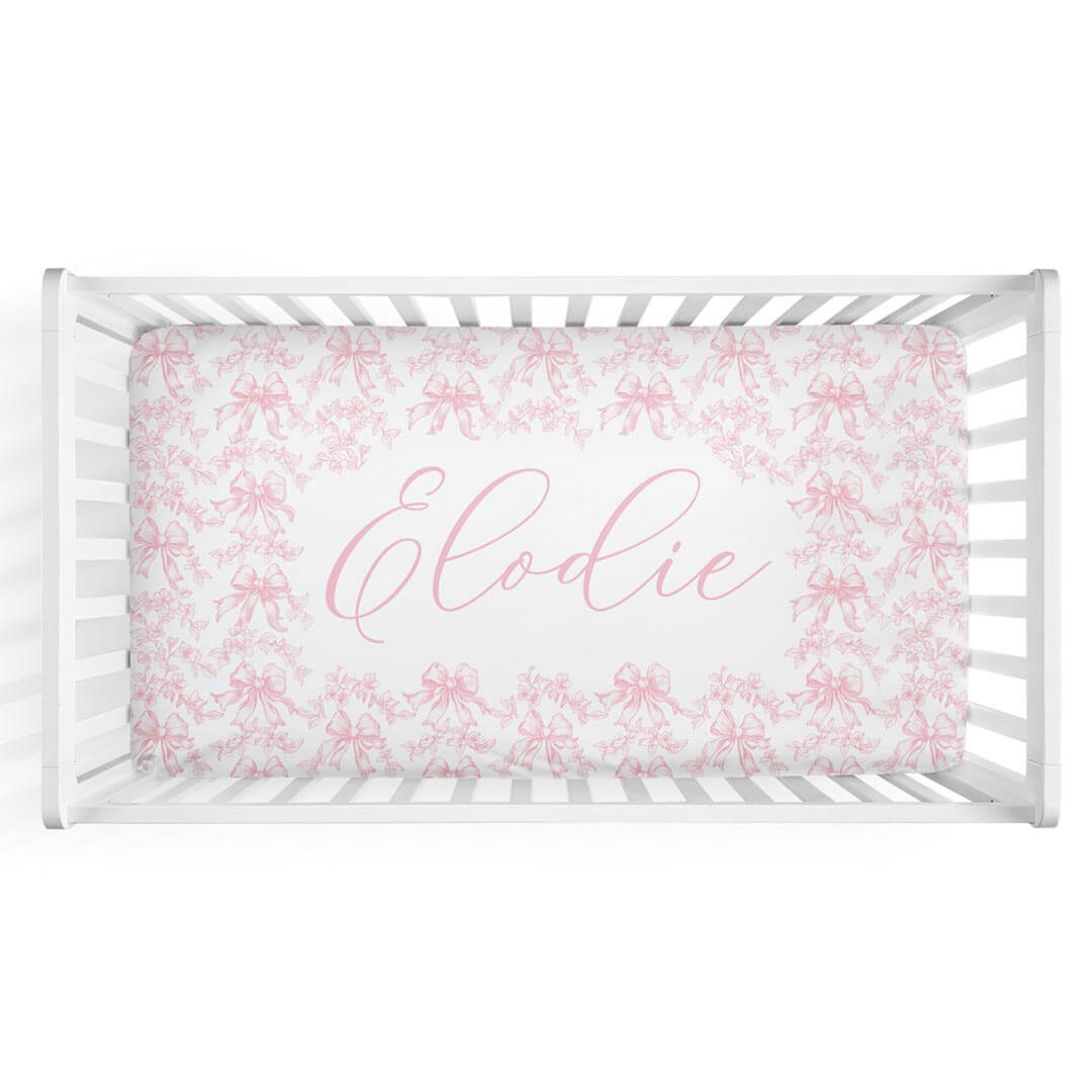 fancy frills personalized crib sheet