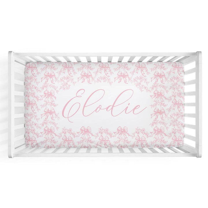 fancy frills personalized crib sheet