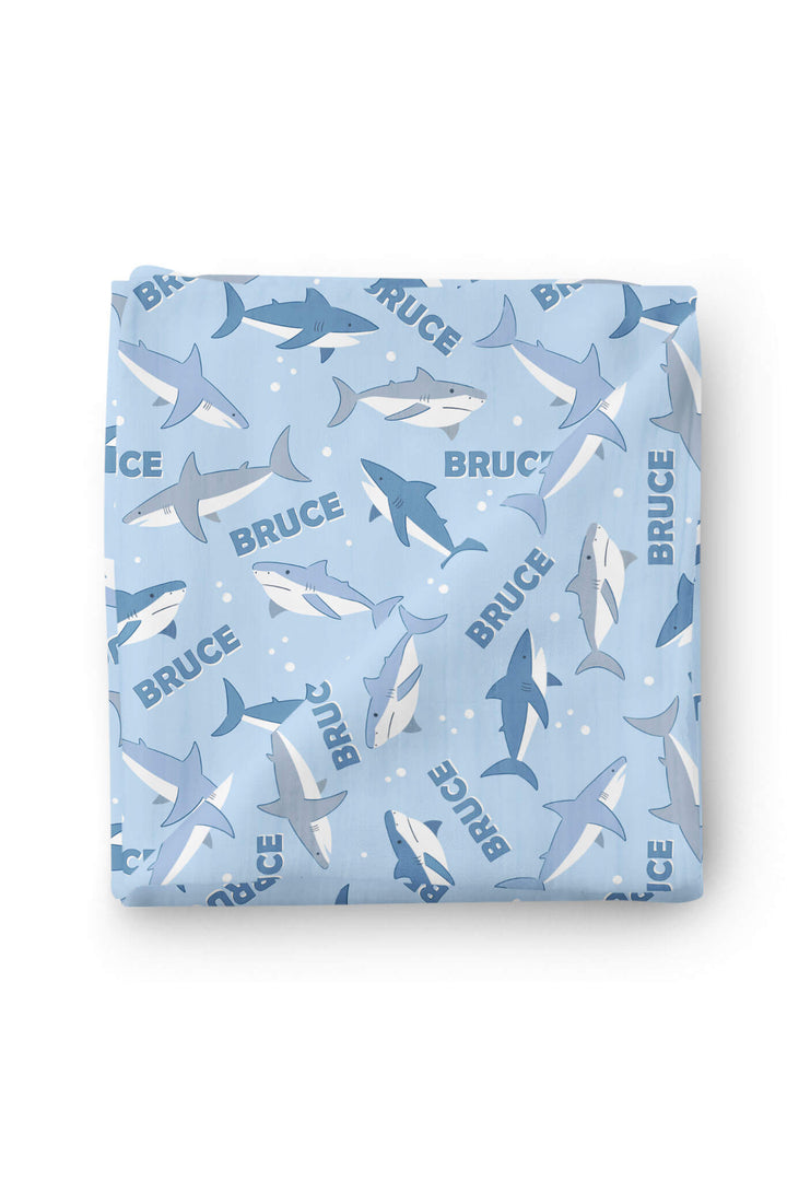 fin friends swaddle blanket square