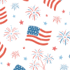 4th of july firework and flag print 