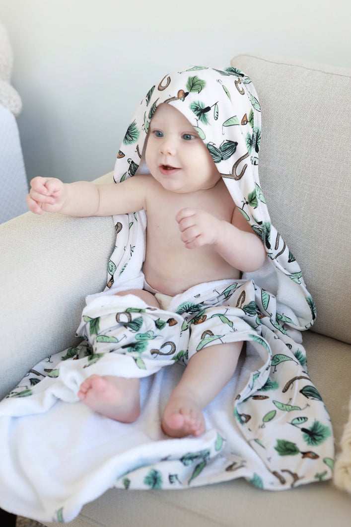 fishing lure hooded towel for babies 