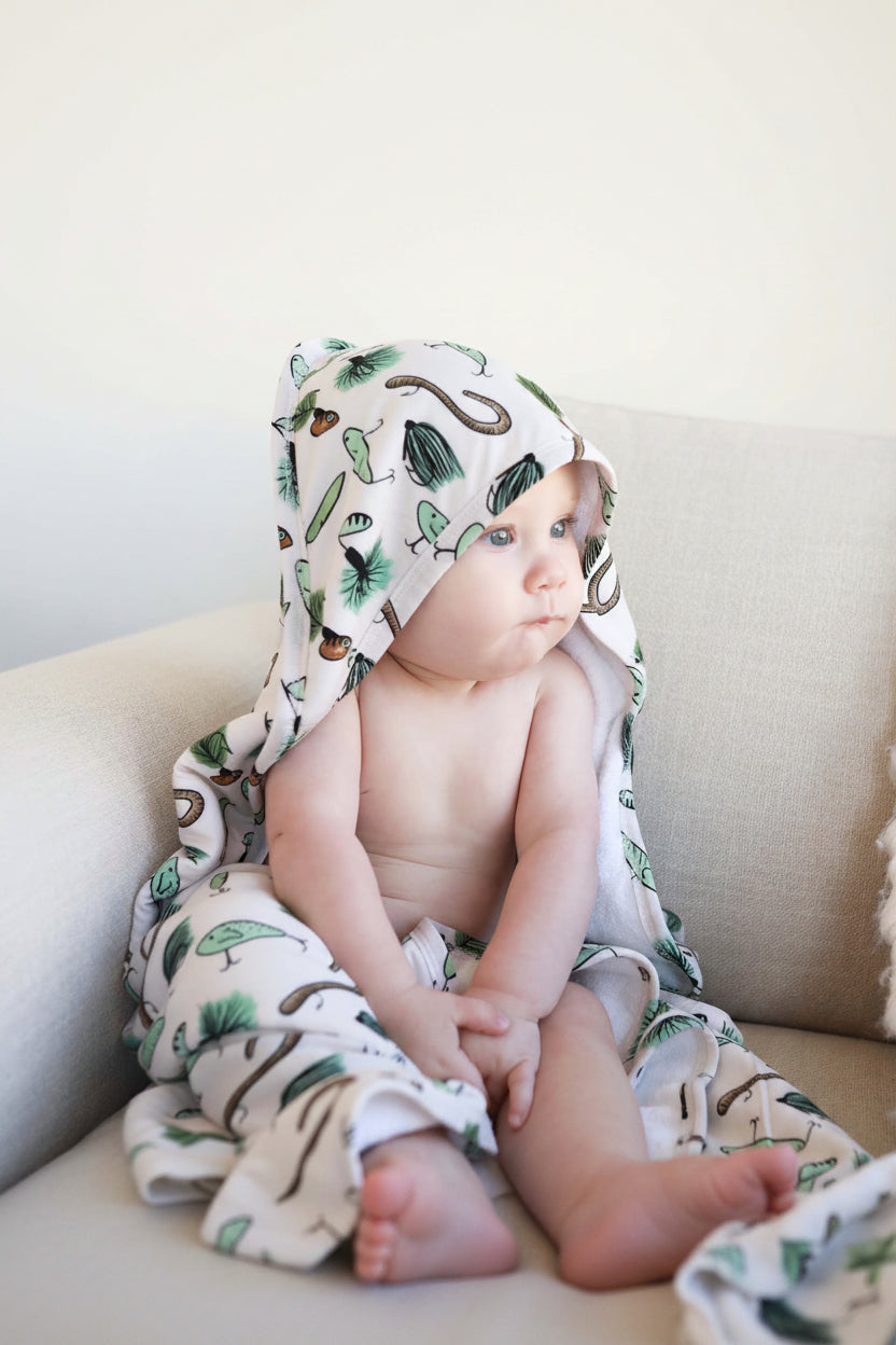 tackle box hooded towel for kids 