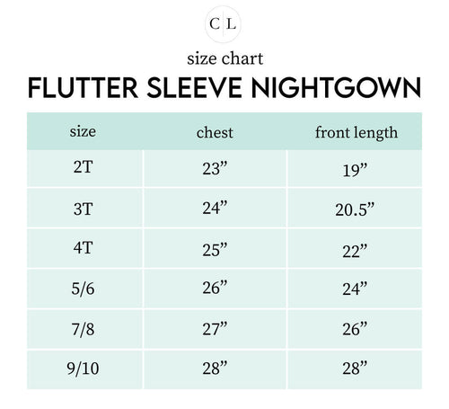 Sizing chart