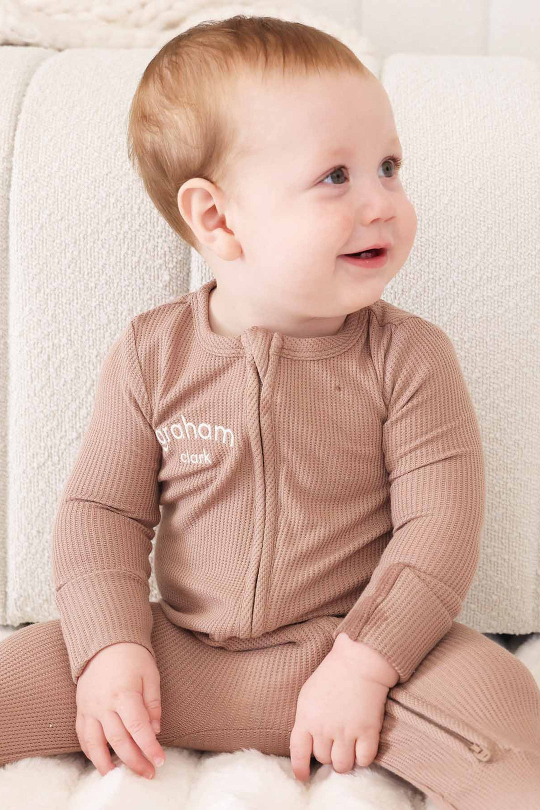 cocoa personalized footie for babies and toddlers 