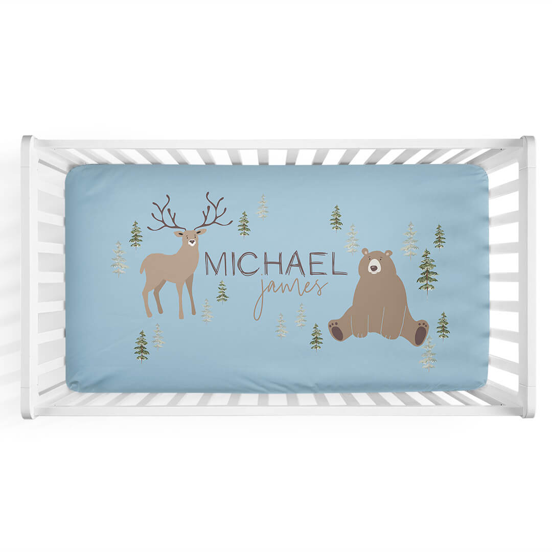 forest friends changing pad cover 