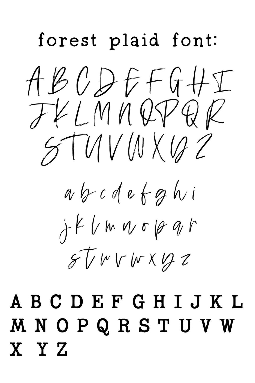 forest plaid font 