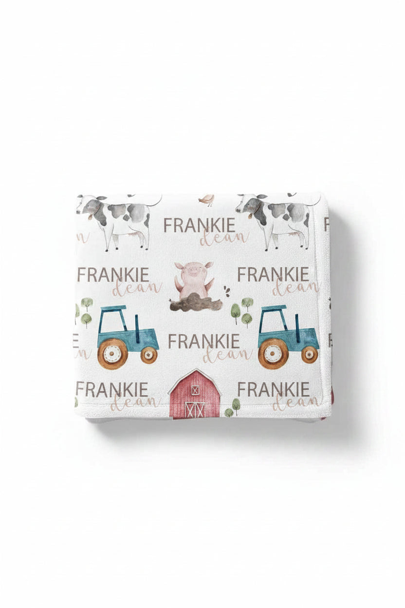 Frankie's Farm Party Personalized Toddler Blanket