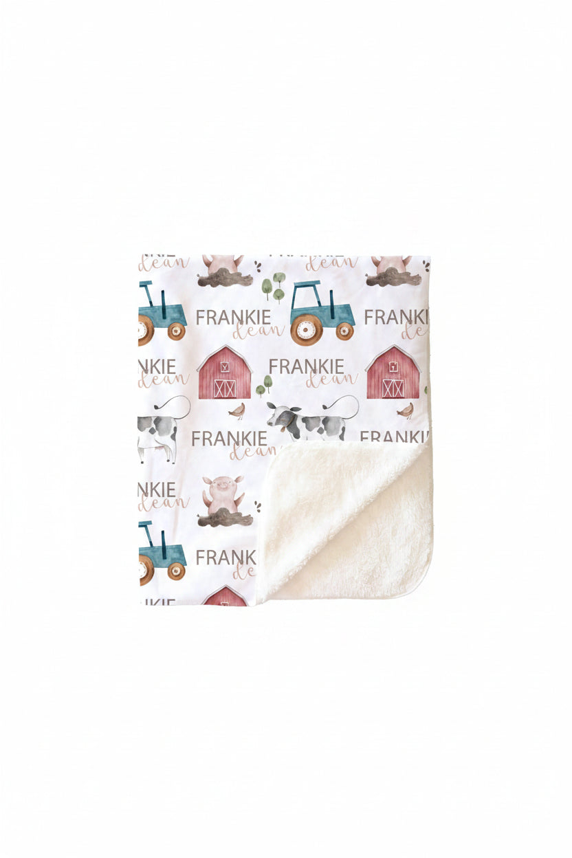 Frankie's Farm Party Personalized Toddler Blanket