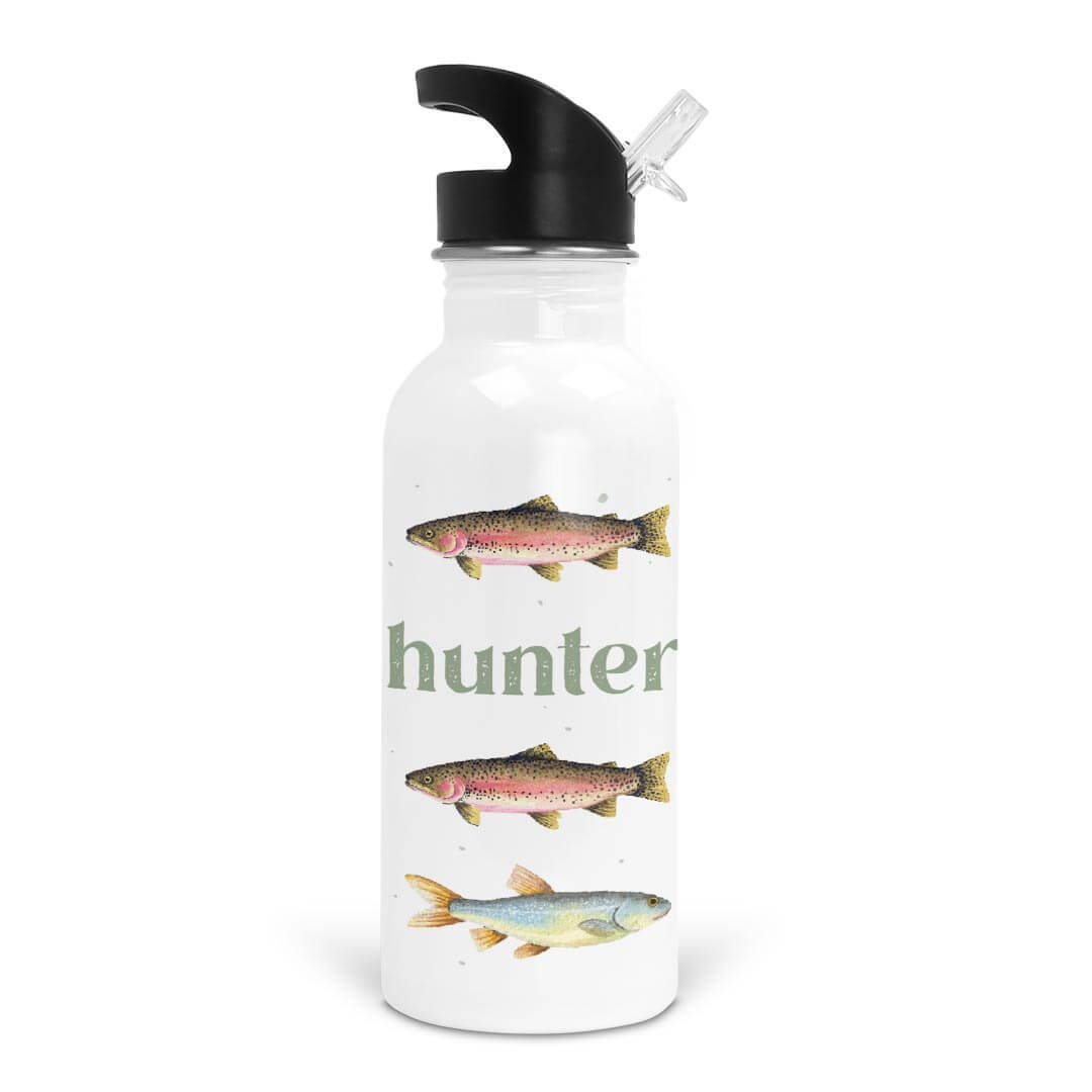 freshwater friends personalized kids water bottle 