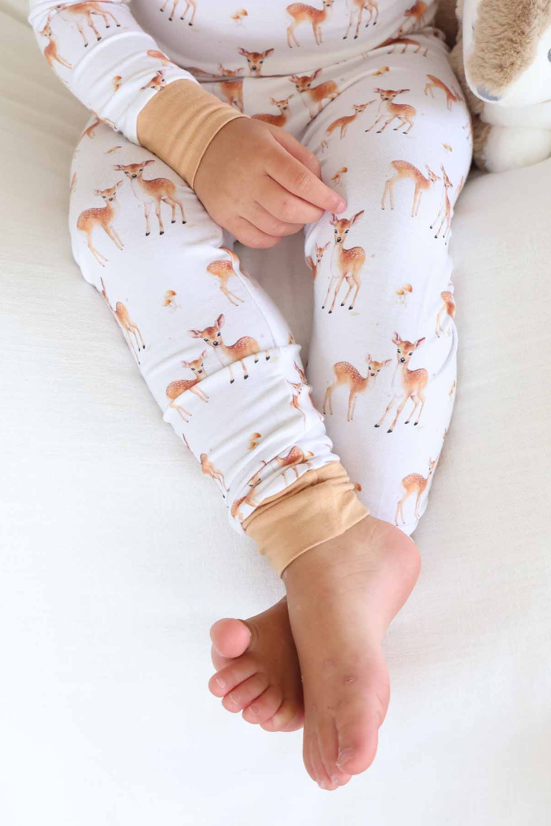 soft woodland pajama set for kids 
