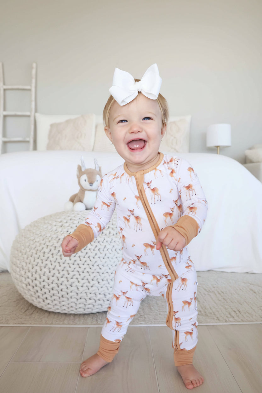 friendly fawns convertible zip romper 