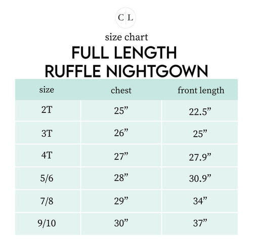 Sizing chart
