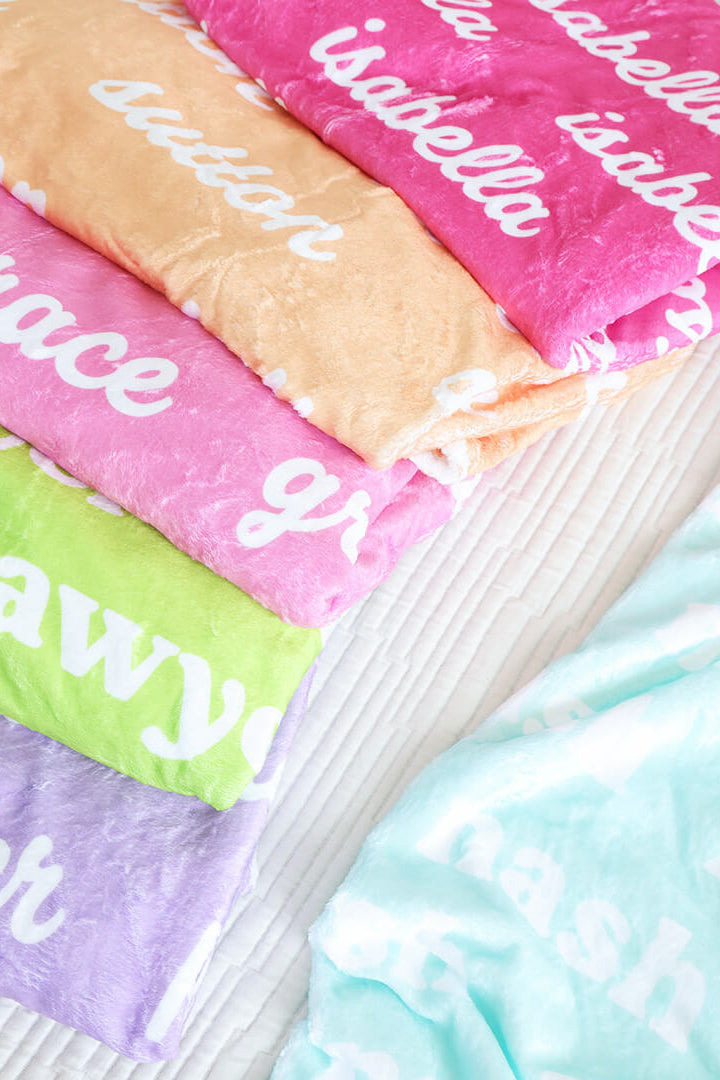 Personalized Color Blanket | Bright Neons