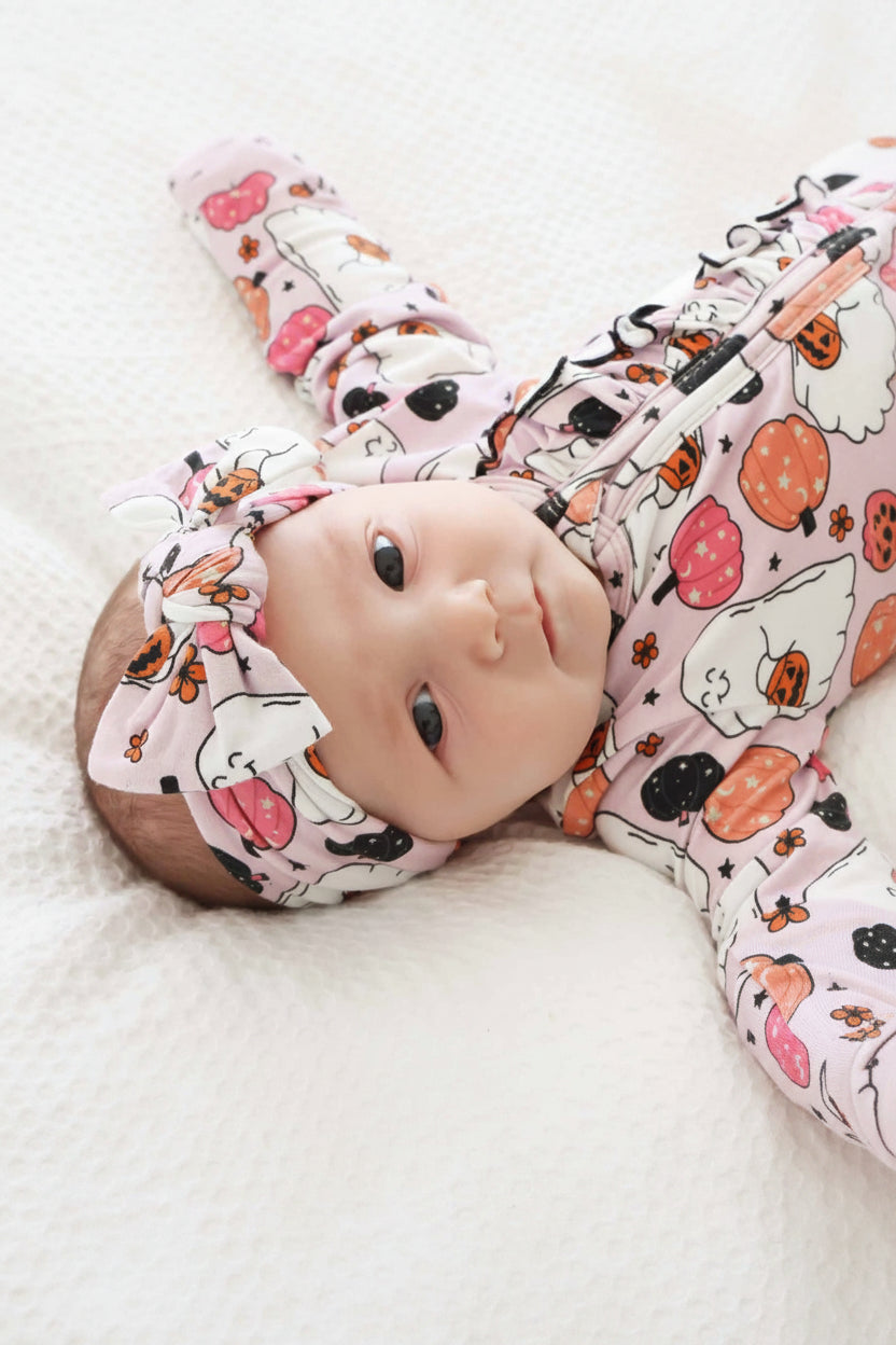 girly pink headwrap for babies halloween