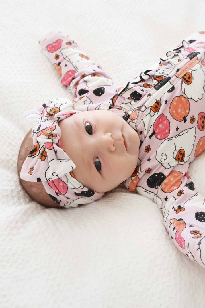 girly pink headwrap for babies halloween