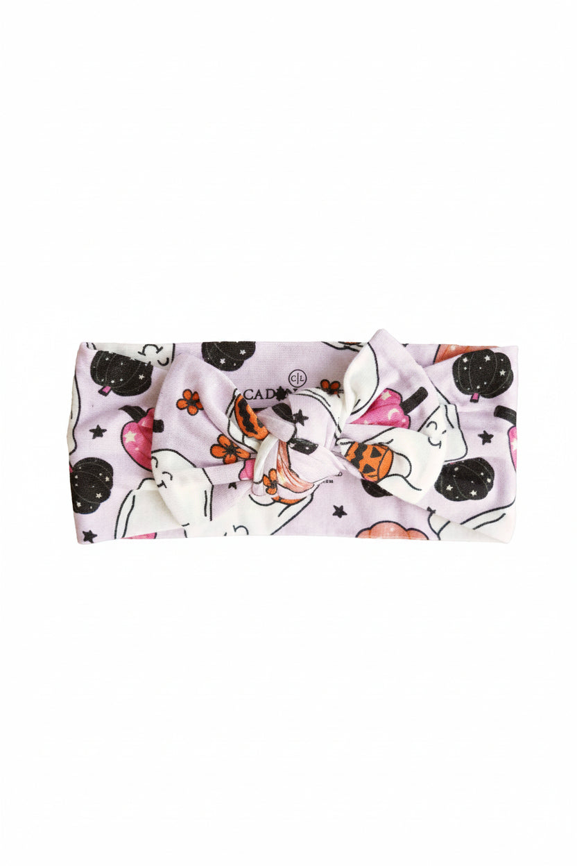 girly ghouls knit large bow headwrap 