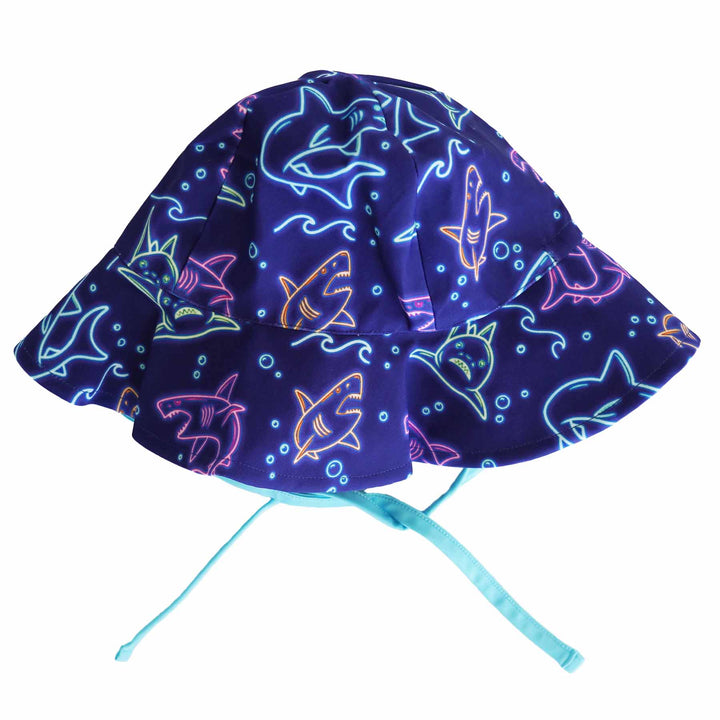 glow shark sun hat for baby boys