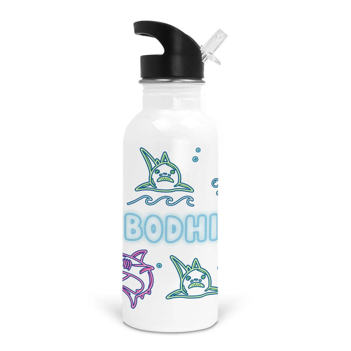 glow shark personalized water bottle