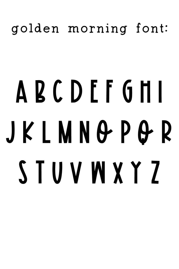 golden morning font 