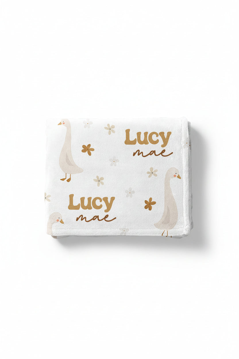 Duck Duck Goose Personalized Kids Blanket
