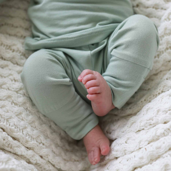 2pc bamboo button top and bottoms et green 