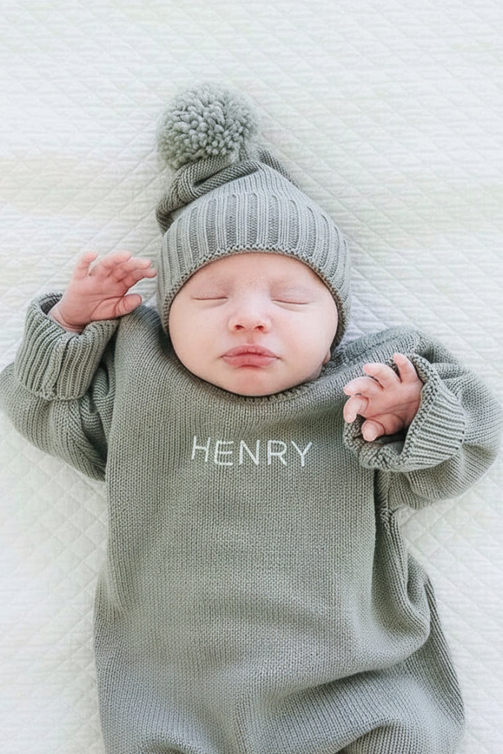 baby sweater personalized with name smoke 