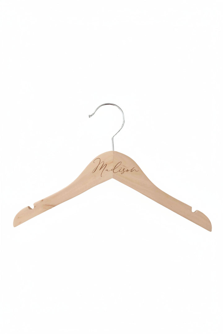 script personalized baby name wood hanger 