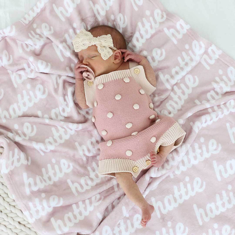 pastel pink personalized color blanket 