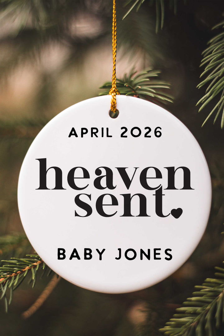 heaven sent ornament personalized 