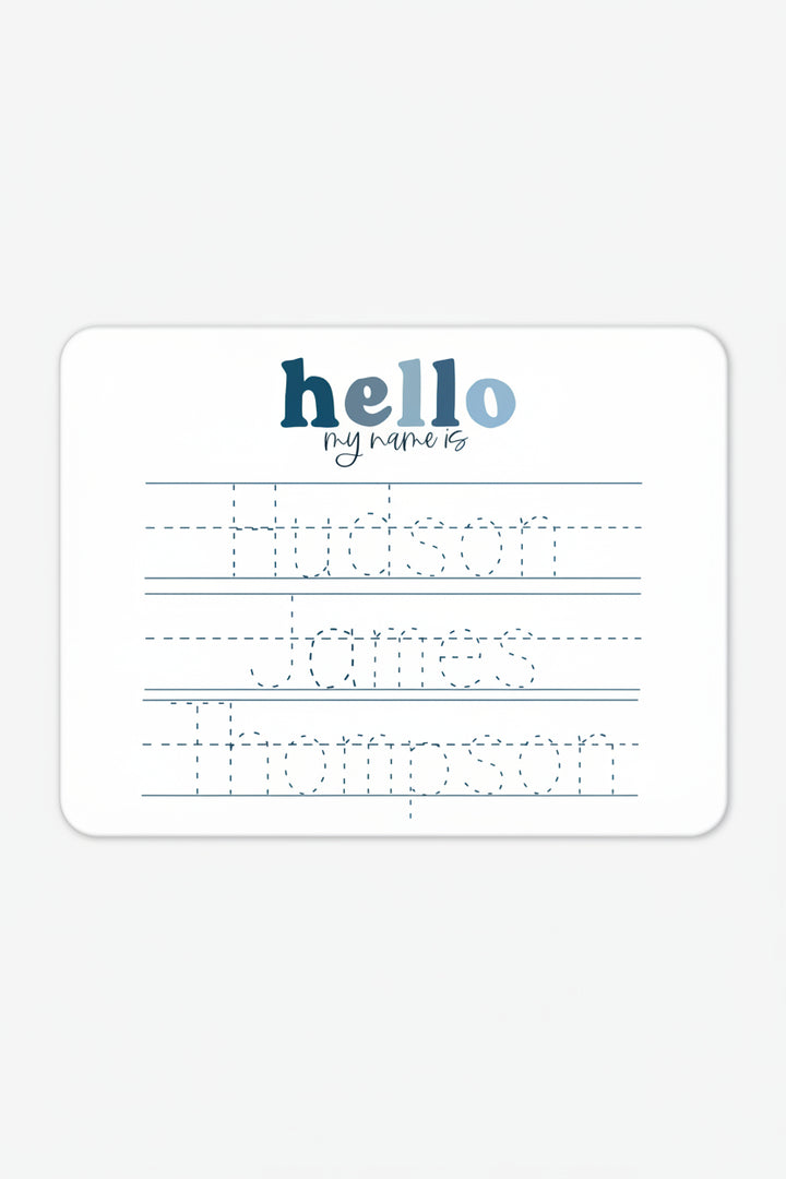 hello my name is personalized whiteboard