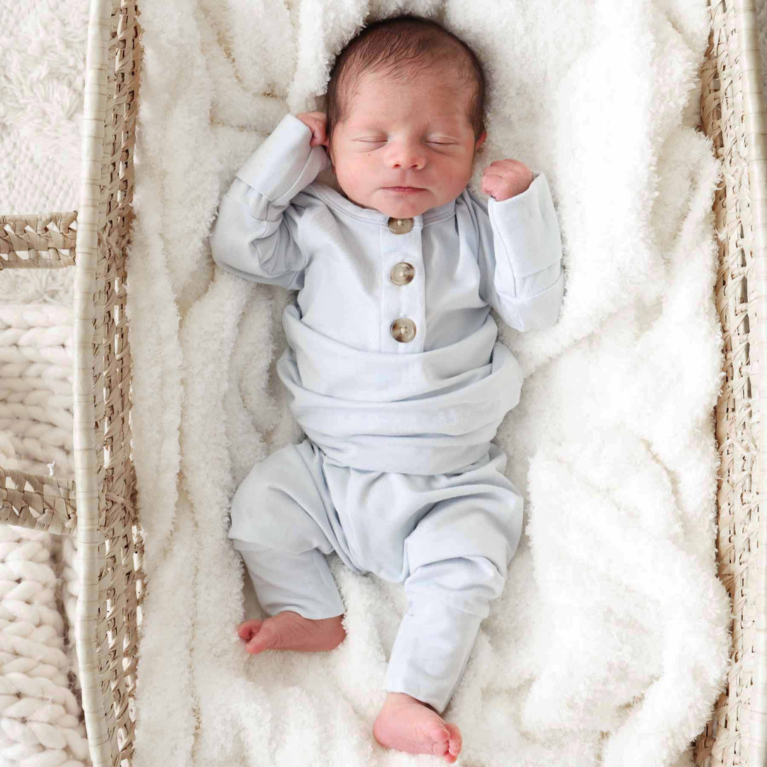 ice blue bamboo set for babies 