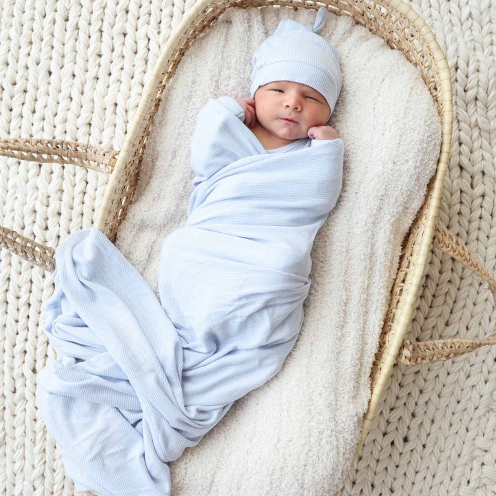 ice blue oversized swaddle blanket 