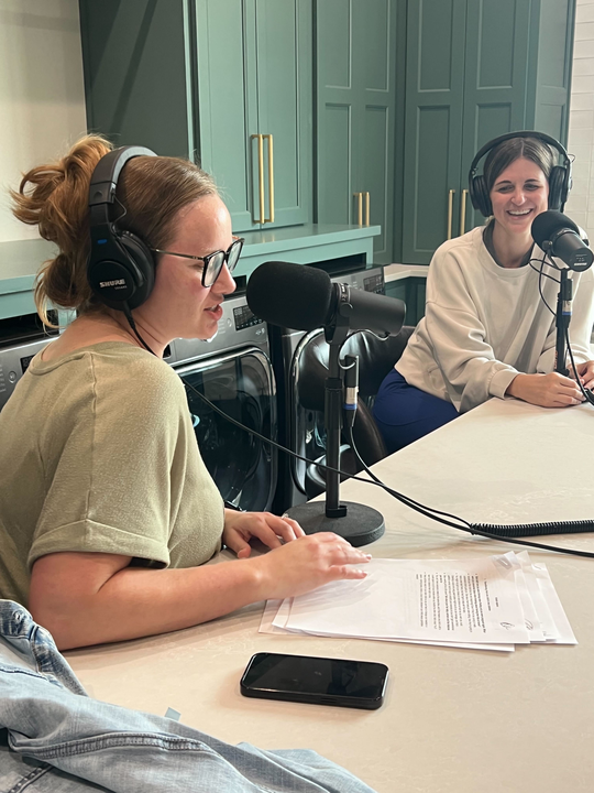 casey and kristin podcasting 