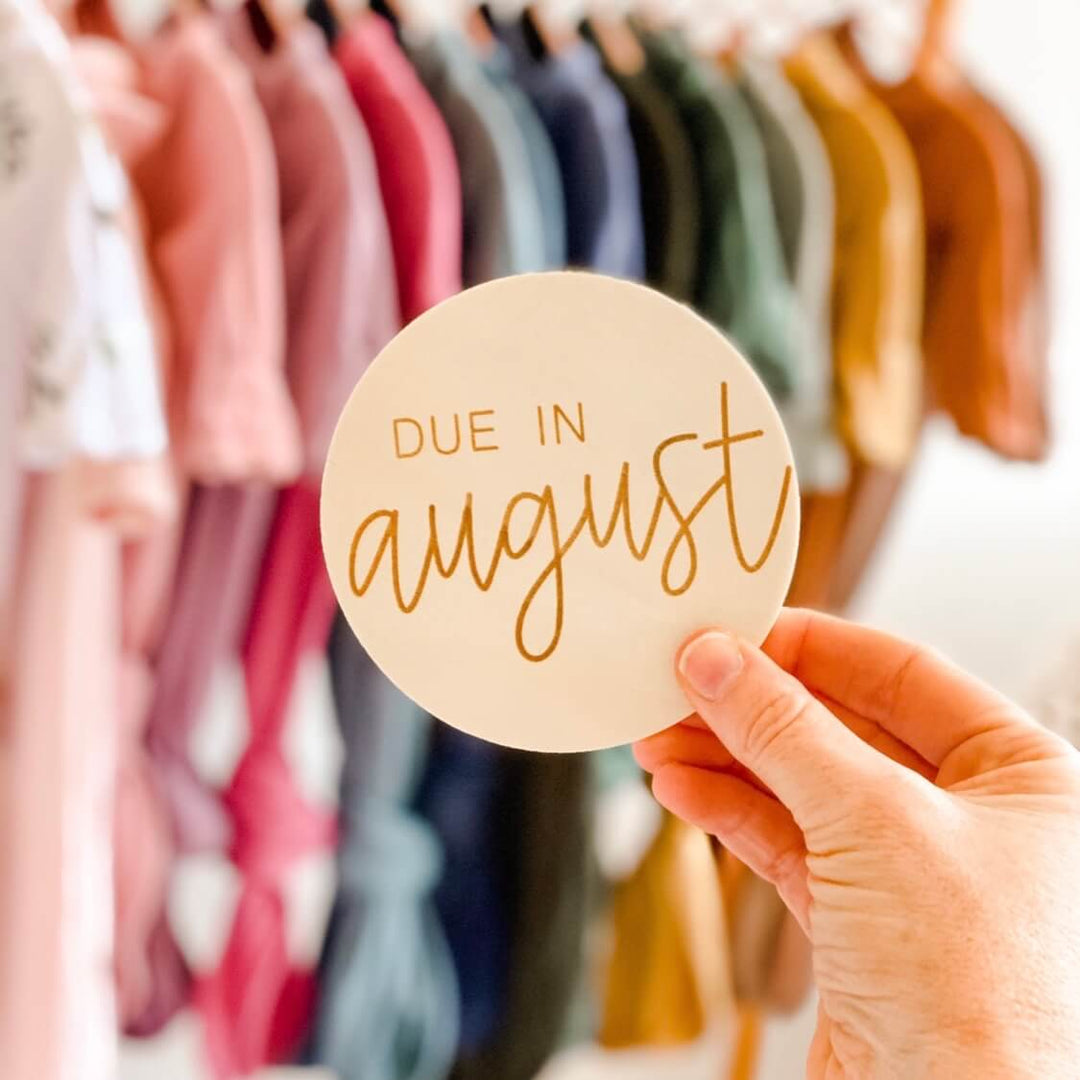 pregnancy wood announcement 