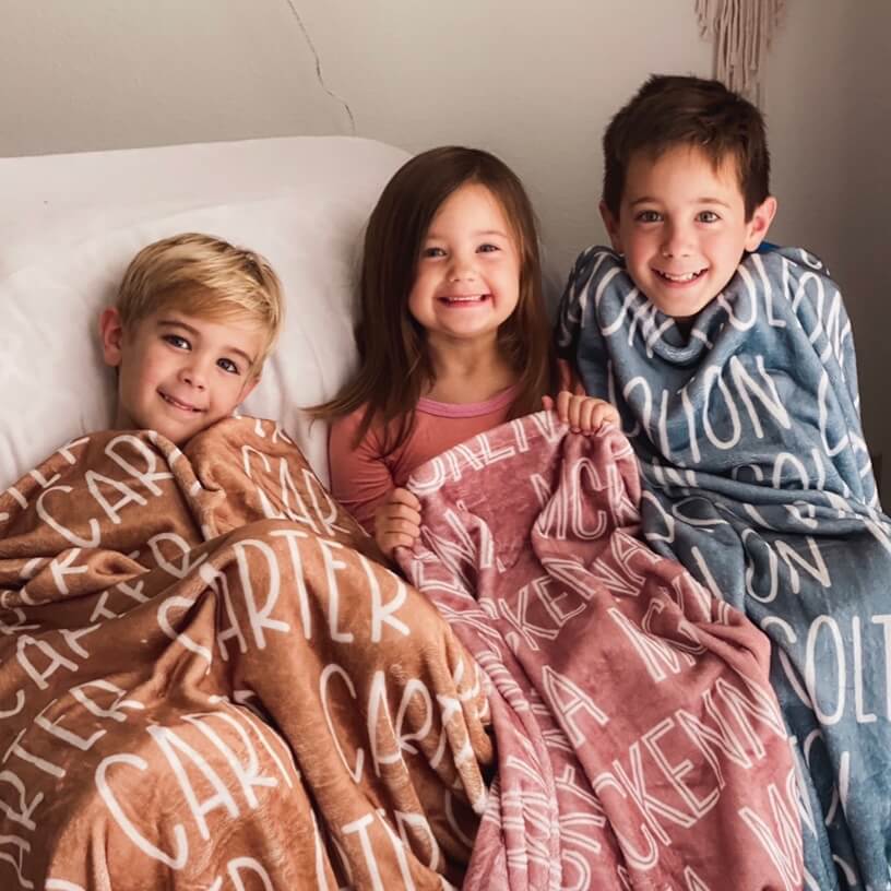 color blankets personalized 
