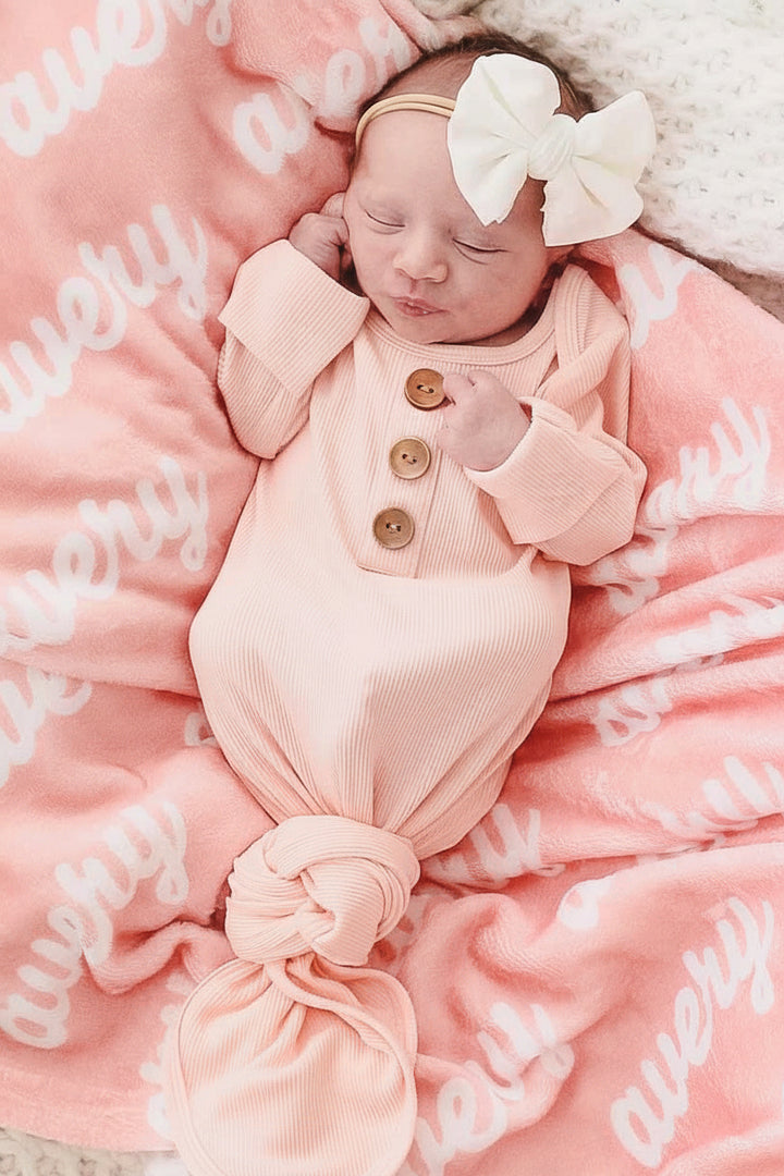 personalized color blanket salmon