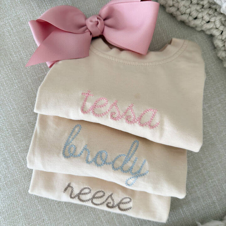 stitched embroidered natural color rompers for babies 