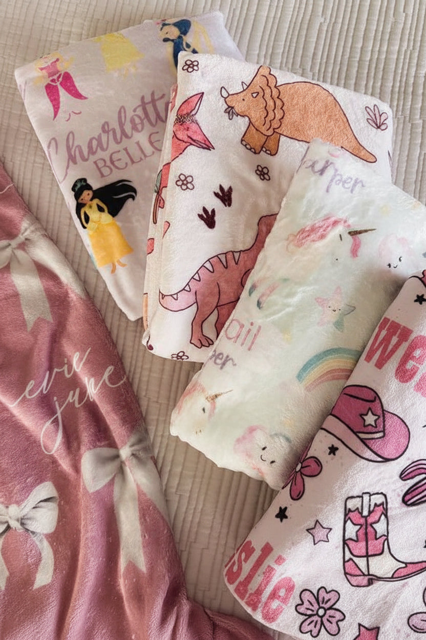 Personalized Themed Blankets for Girls