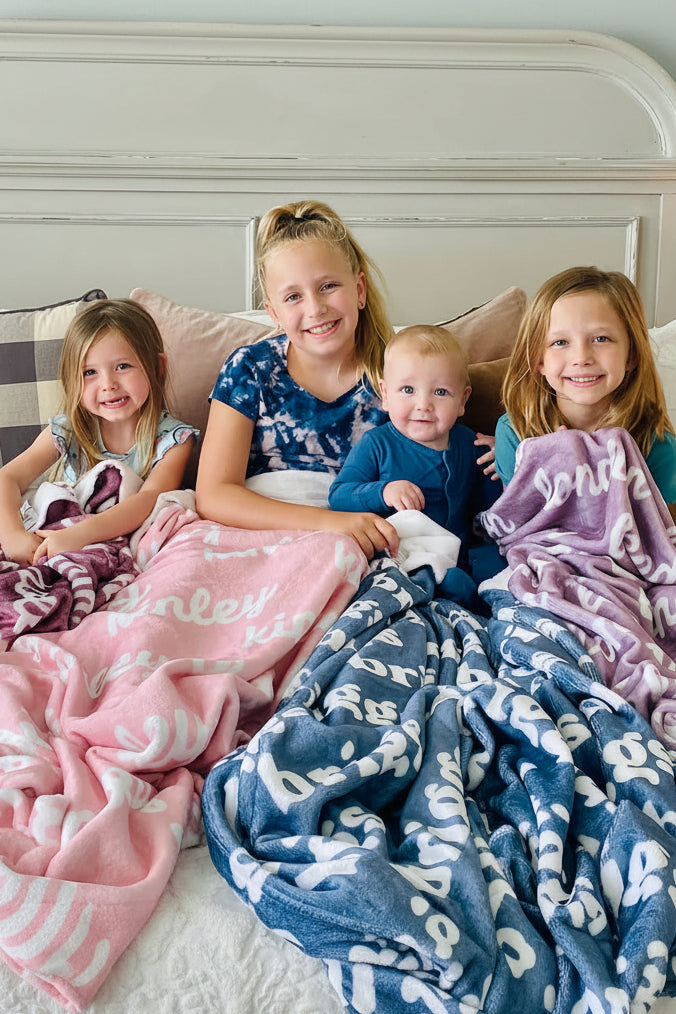 cotton candy personalized color blanket 