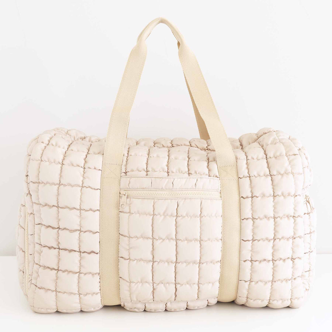 khaki weekender bag 