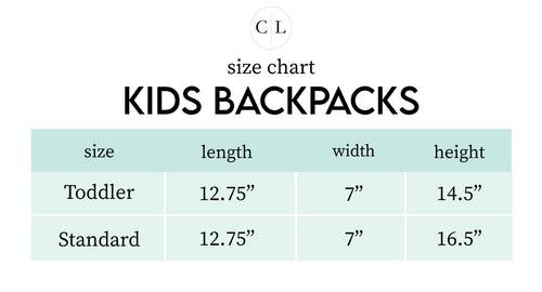 Sizing chart