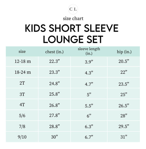 Sizing chart