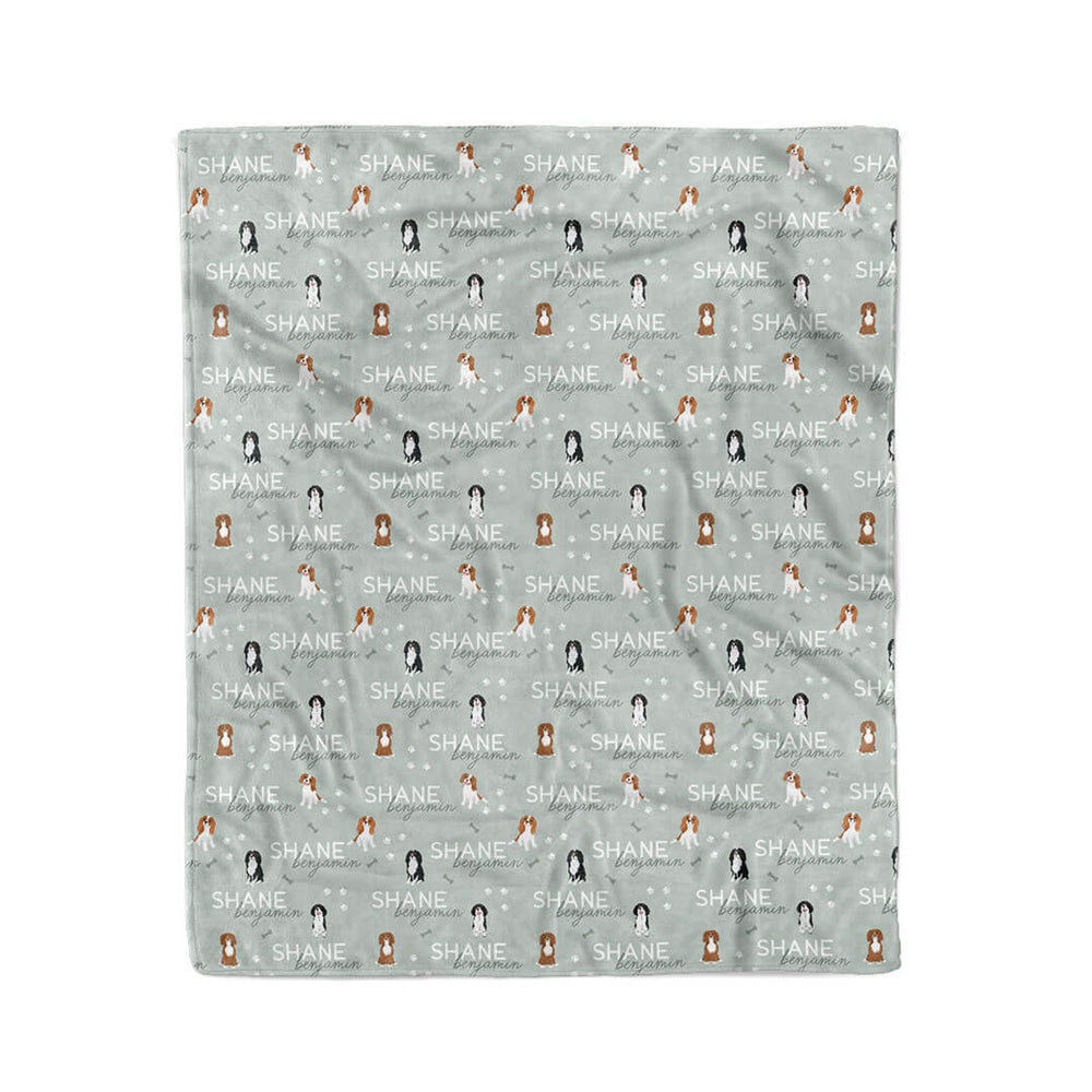 green kids blanket with king charles 