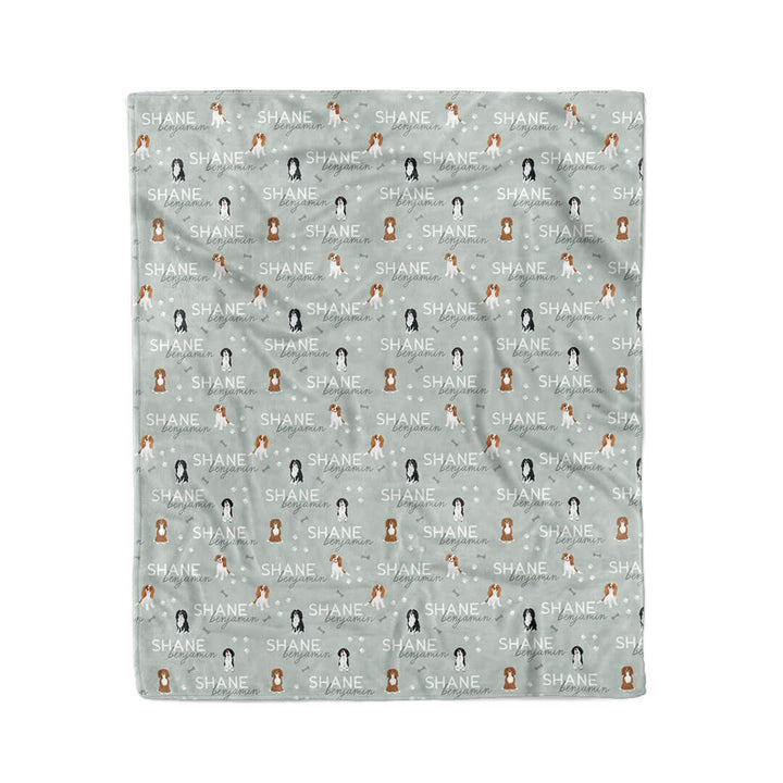green kids blanket with king charles 