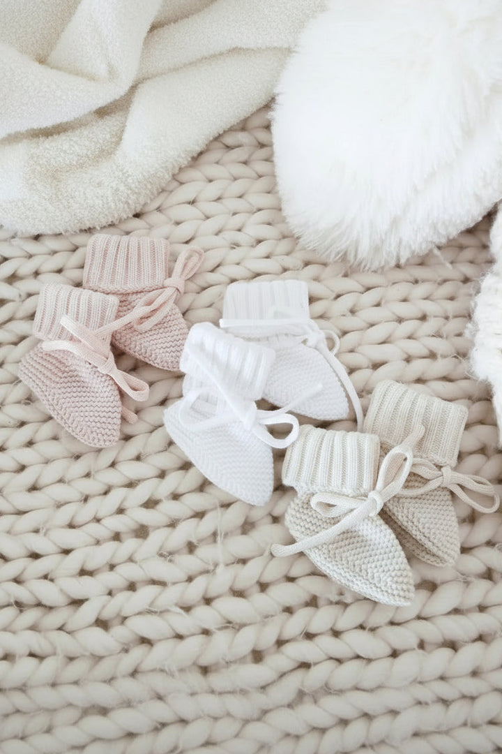 Knit Baby Booties | Sweet Neutrals